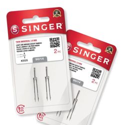 Agulha Dupla Singer para Maquina 2025/14 Blister com 2un