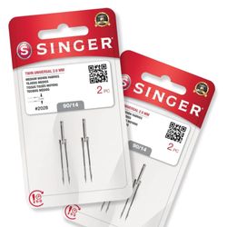 Agulha Dupla Singer para Maquina 2028/14 Blister com 2un