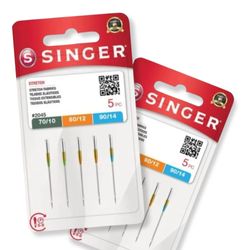 Kit de Agulha Ponta Bola Singer 2045 10/12/14 Blister com 5un