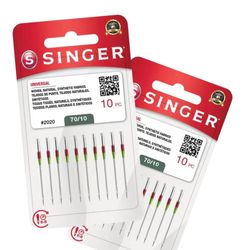 Agulha Singer Comum 2020/10 Blister com 10un