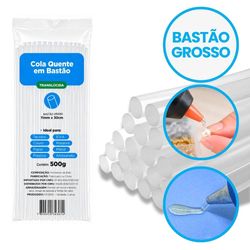 Bastao de Cola Quente Grossa Pacote de 500 Gramas